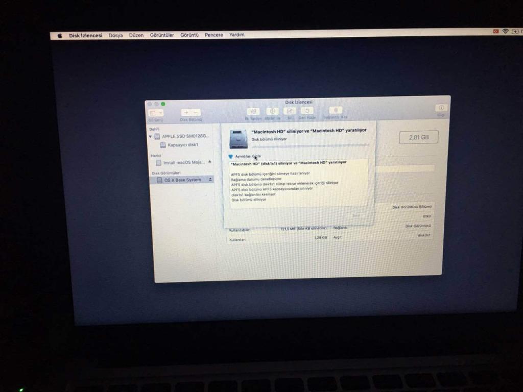 macOS Mojave 10.14 Temiz Kurulum