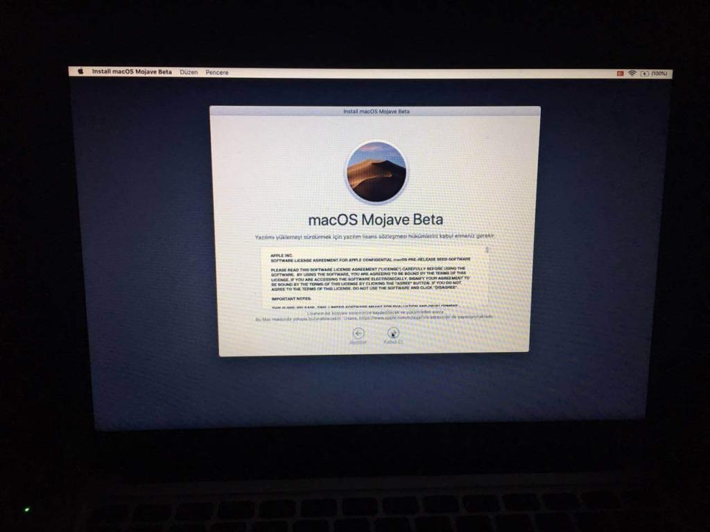 macOS Mojave 10.14 Temiz Kurulum